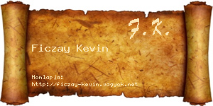 Ficzay Kevin névjegykártya